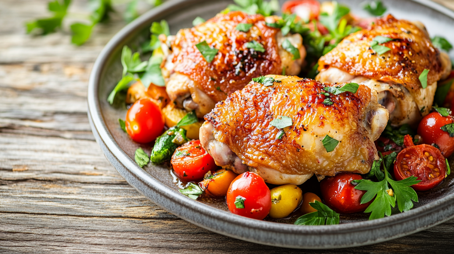seared chicken thighs recipe