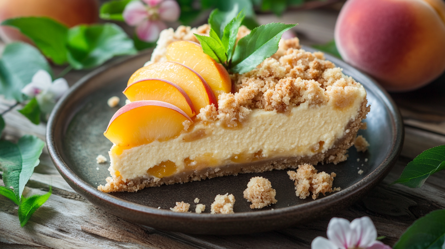 Peach Cobbler Cheesecake