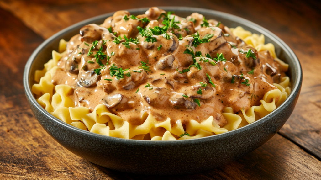 Delicious Vegan Beef Stroganoff Recipe